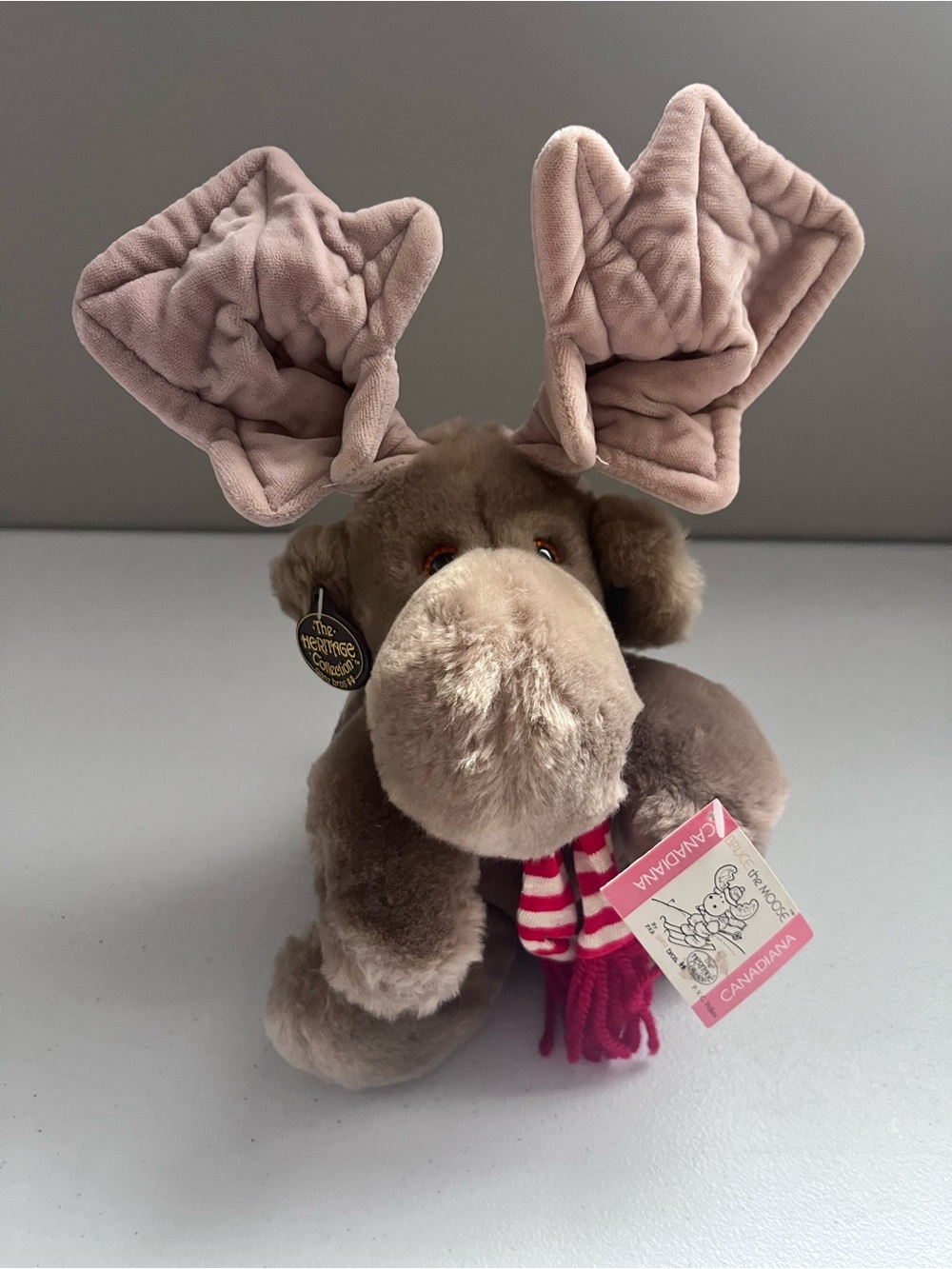 Vintage 1985 Ganz Heritage Collection Bruce the Moose Plush NWT Canadiana Series